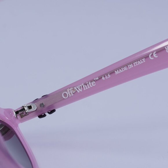 Off-White OERI13V JASPER 3007 Sunglasses Pink Geometric Frame, Grey Lenses main image 4